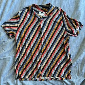 Topman shortsleeve button down with camp collar